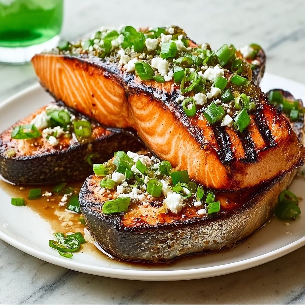 Maple Soy Grilled Salmon Steaks for Effortless Dinner Bliss Recipe - Recipe Image