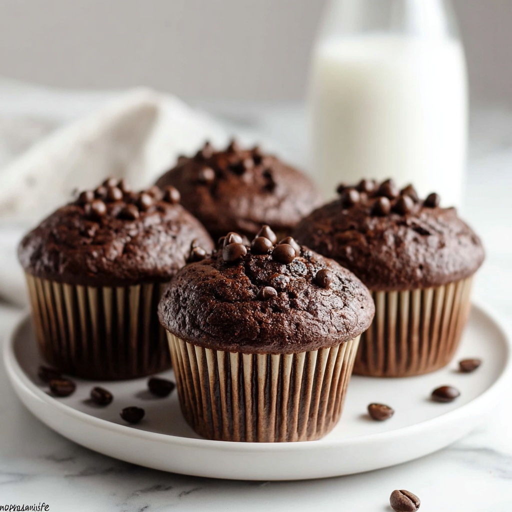 Double Chocolate Espresso Muffins Recipe - Recipe Image
