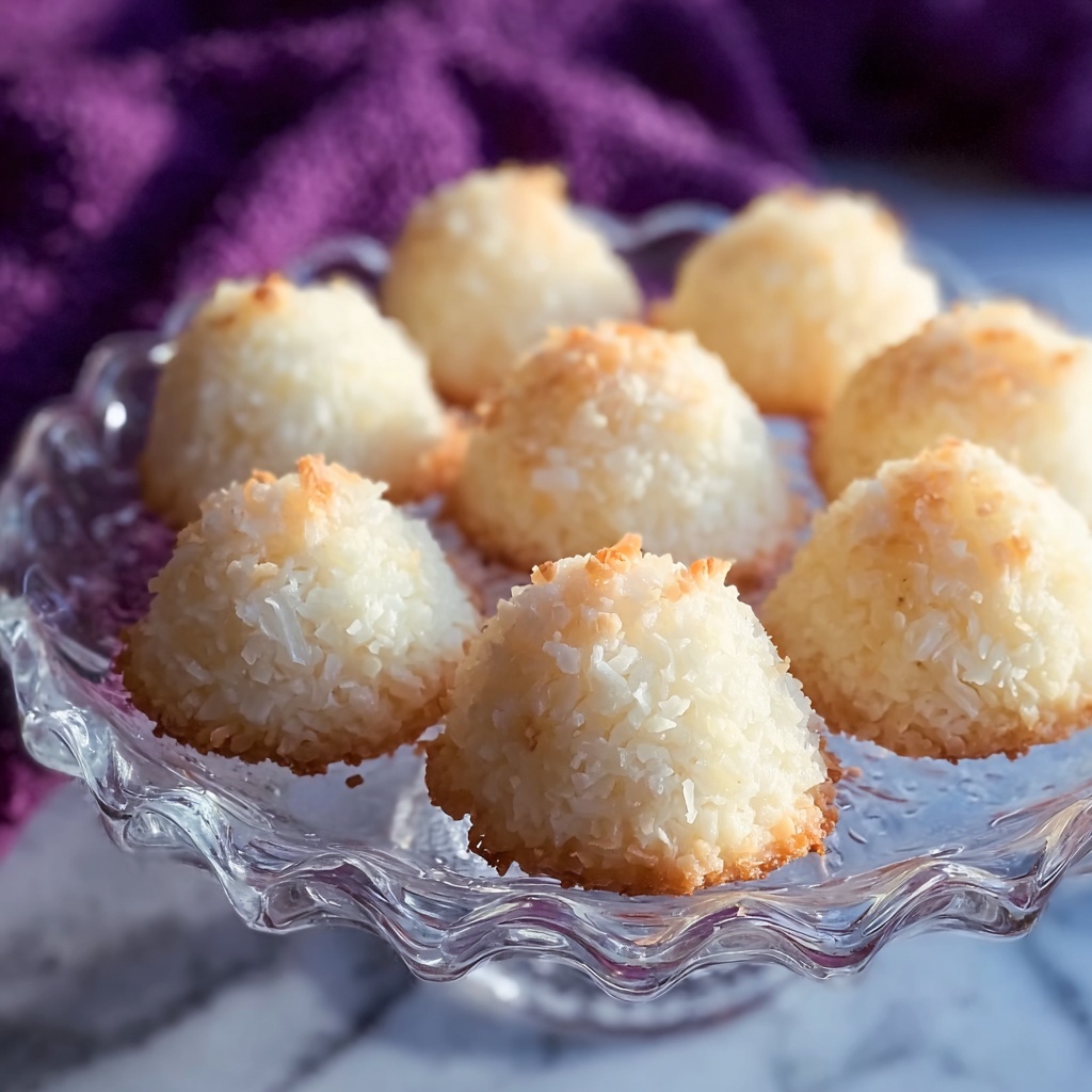 Irresistibly Chewy Coconut Macarons (Kokosmakronen) Recipe - Recipe Image