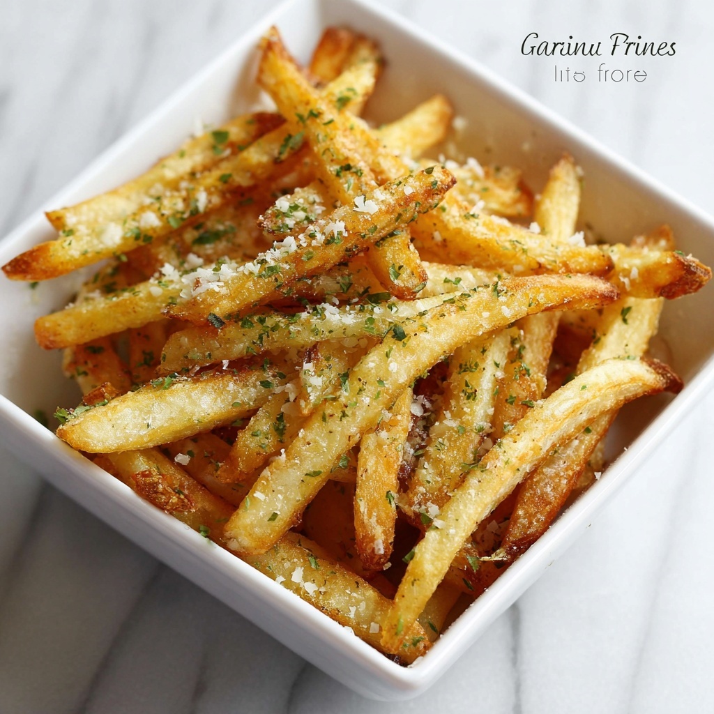 Baked Garlic Parmesan Fries Recipe - Recipe Image