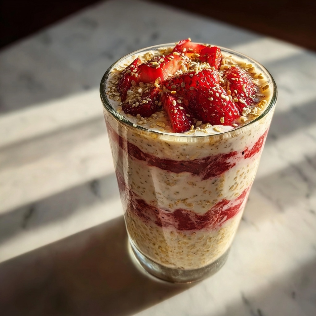 Strawberry Overnight Oats Recipe - Recipe Image