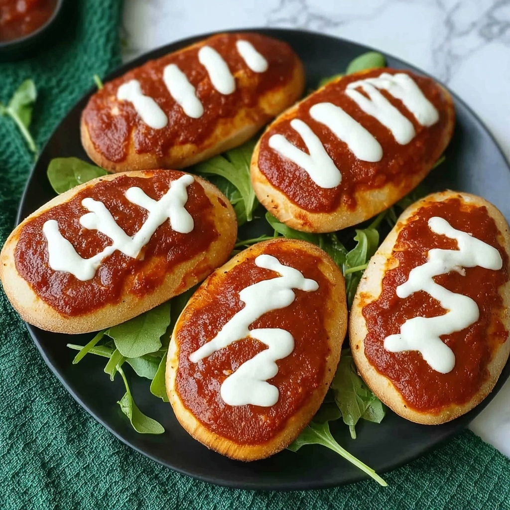 Mini Football Pizzas: A Kid-Friendly Game Day Delight Recipe - Recipe Image