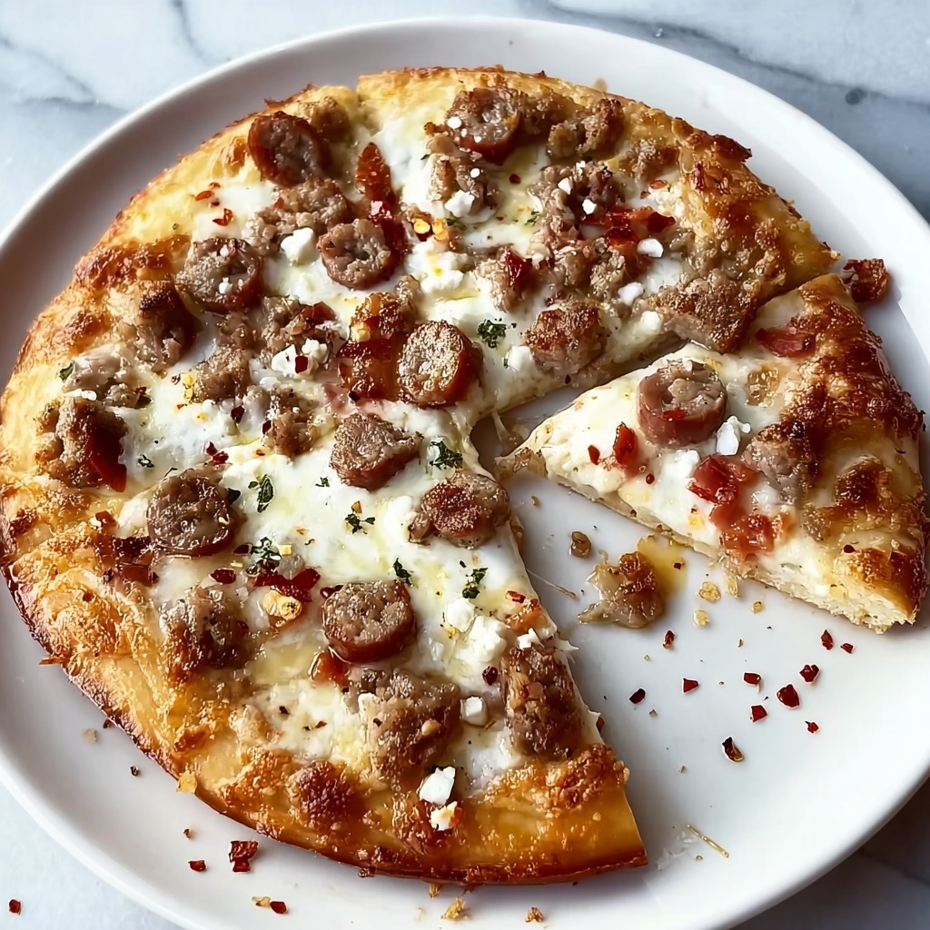 Hot Sausage Feta Honey Pizza: 5 Bold Flavors to Indulge Recipe - Recipe Image