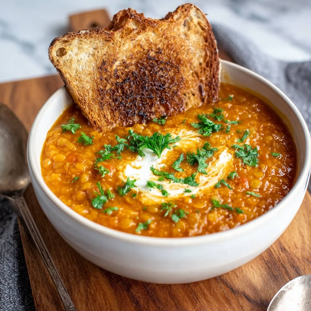 Slow Cooker Creamy Tomato Lentil Soup Recipe - Recipe Image