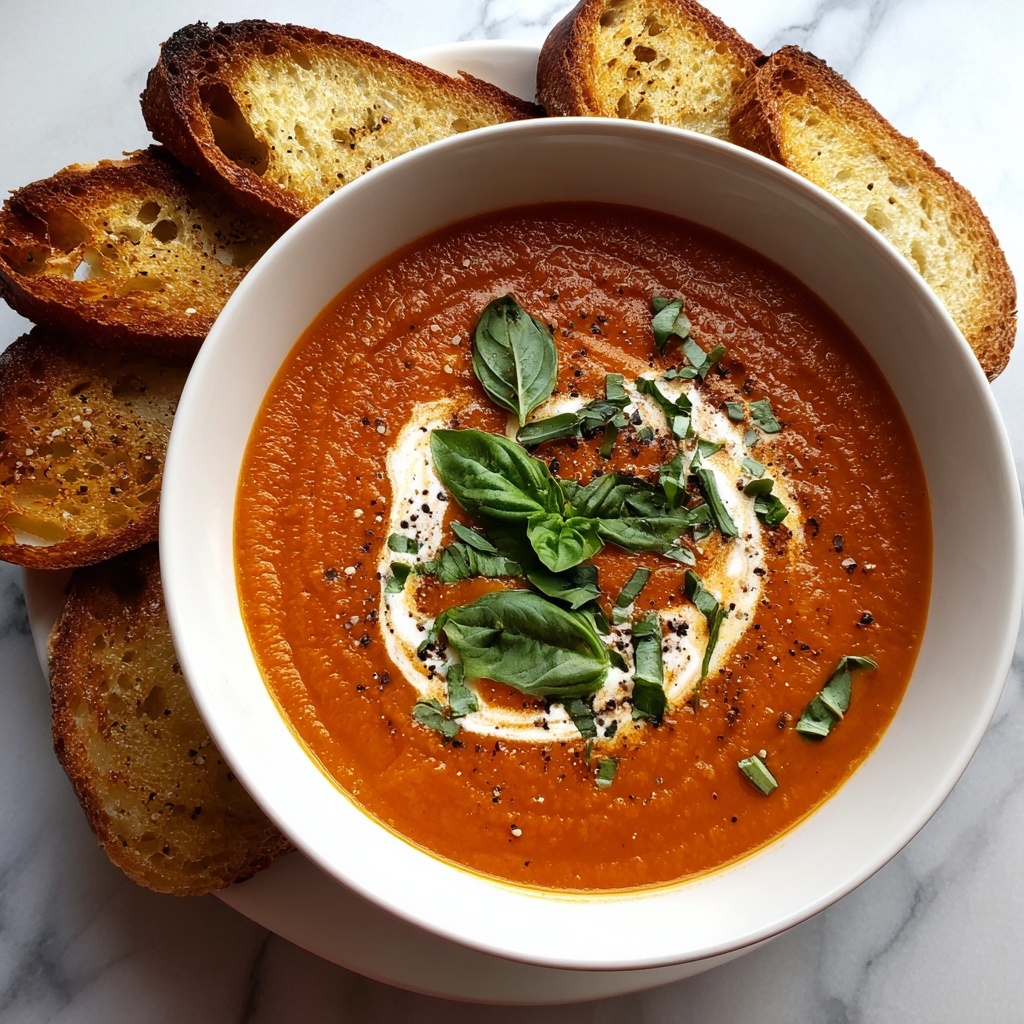 Creamy Tomato Basil Soup Recipe - Recipe Image