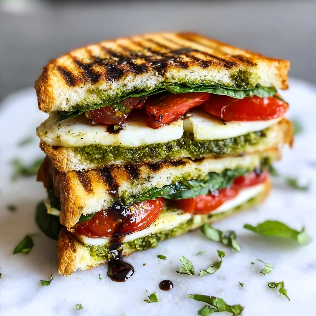 Balsamic Glazed Caprese Panini Supreme Recipe - Recipe Image