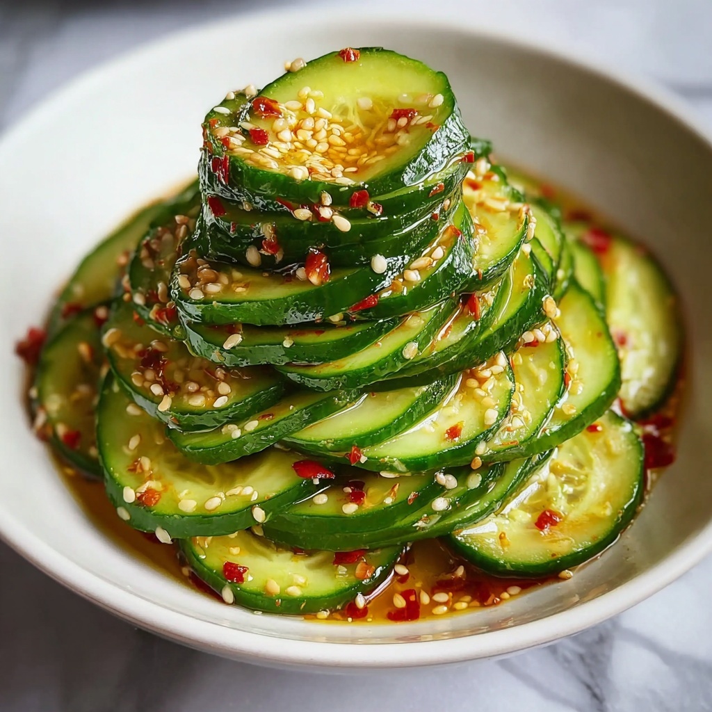 Easy & Quick Spicy Asian Cucumber Salad Recipe - Recipe Image