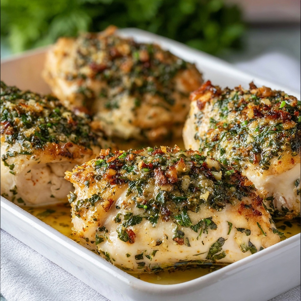 Spinach Herb Baked Chicken Recipe - Recipe Image