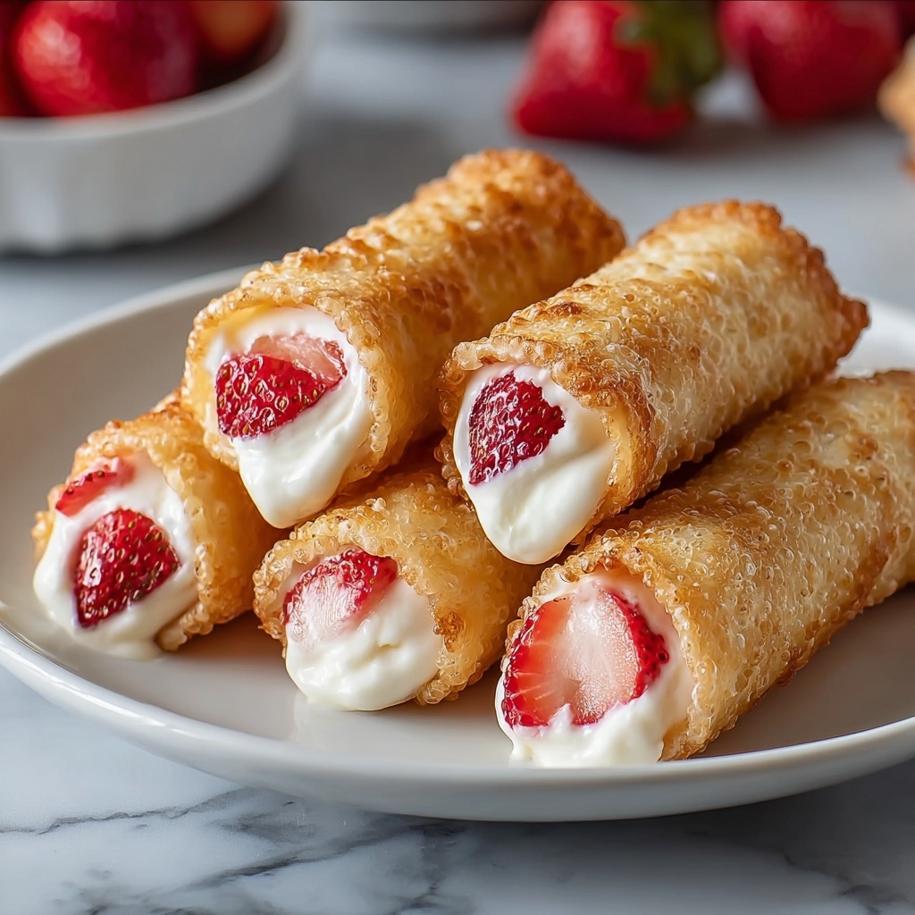 Strawberry Cheesecake Eggroll Bites Recipe - Recipe Image