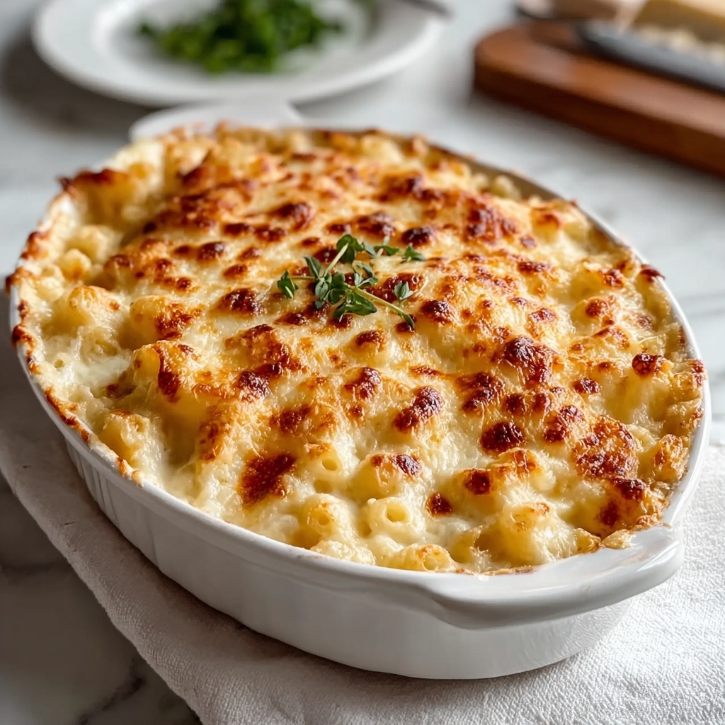 Four-Cheese Baked Macaroni Gratin Recipe - Recipe Image