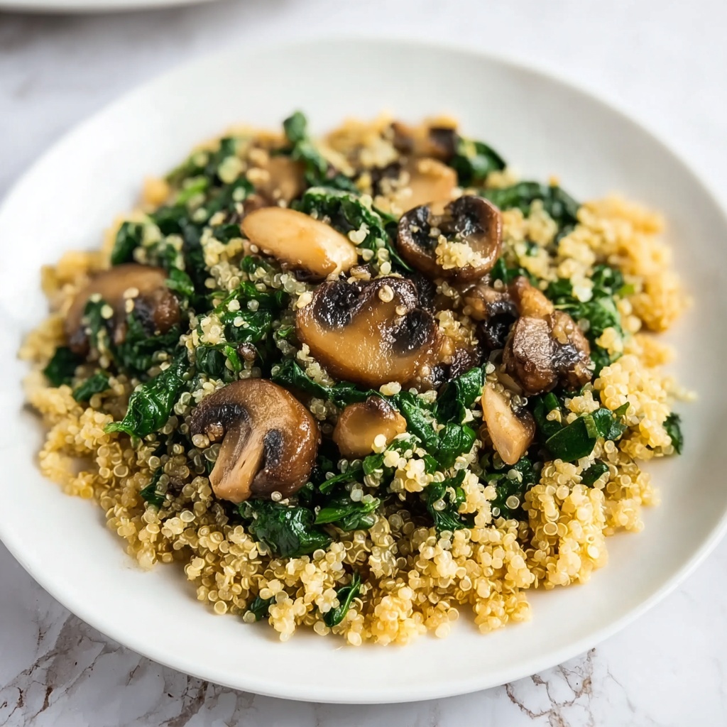Spinach Mushroom Quinoa Skillet Recipe - Recipe Image