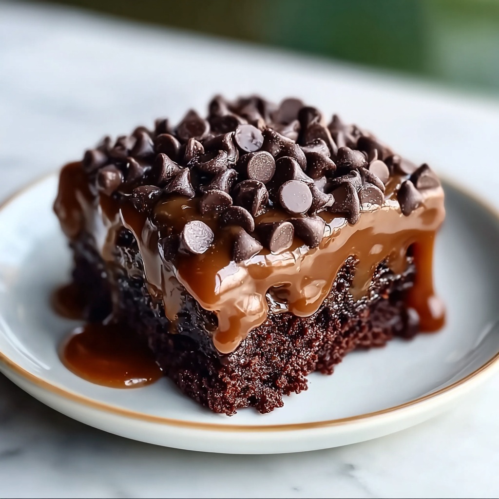 German Chocolate Poke Cake Recipe - Recipe Image