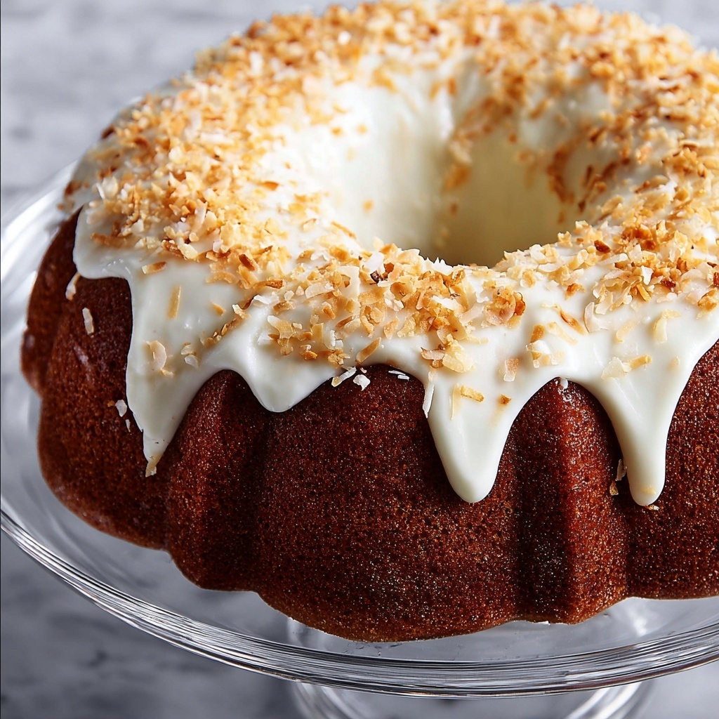 Coconut Bundt Cake with Coconut Frosting Recipe - Recipe Image