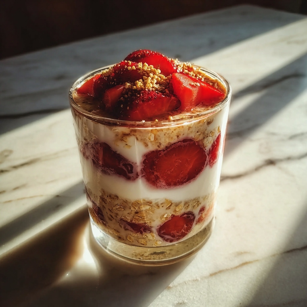 Strawberry Overnight Oats Recipe - Recipe Image