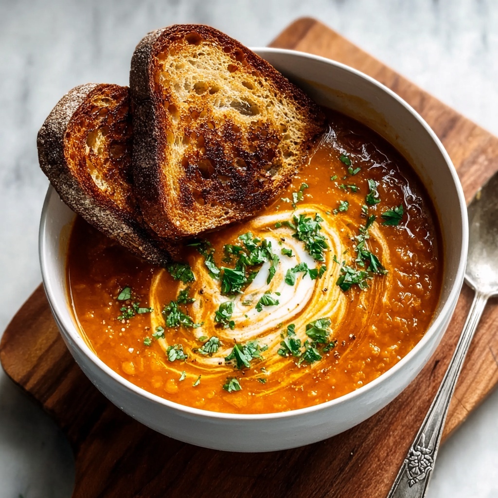 Slow Cooker Creamy Tomato Lentil Soup Recipe - Recipe Image