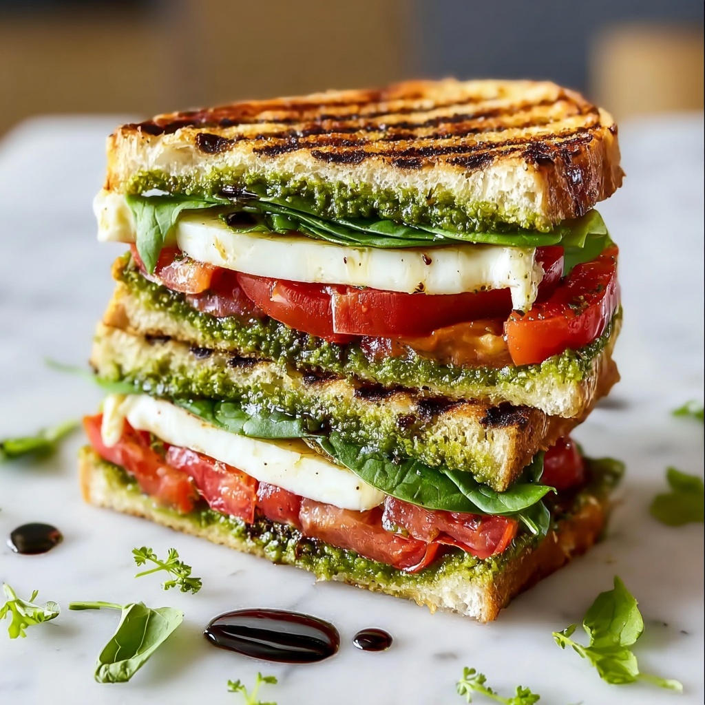 Balsamic Glazed Caprese Panini Supreme Recipe - Recipe Image
