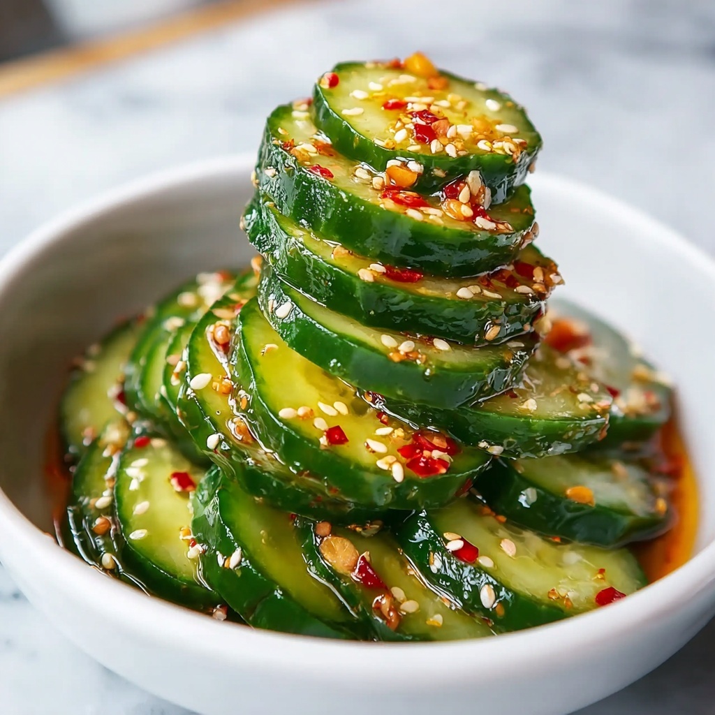 Easy & Quick Spicy Asian Cucumber Salad Recipe - Recipe Image