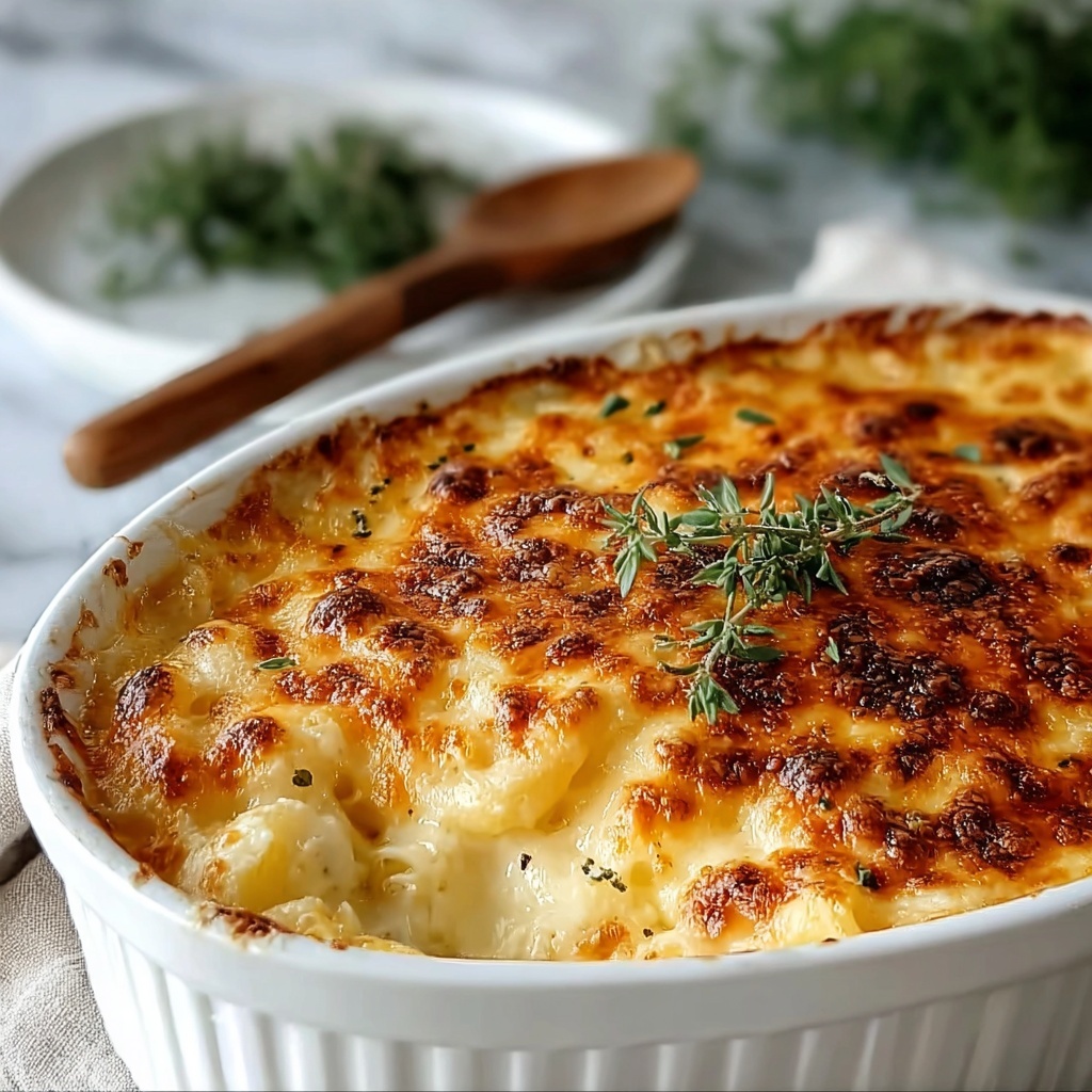 Four-Cheese Baked Macaroni Gratin Recipe - Recipe Image