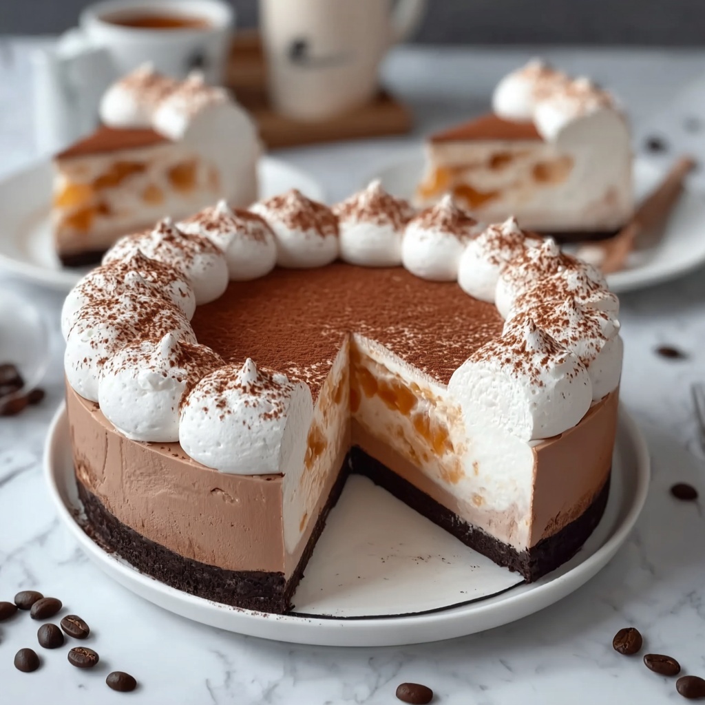 Sumptuous Espresso-Infused Biscuit and Cream Cheese Cake Recipe - Recipe Image