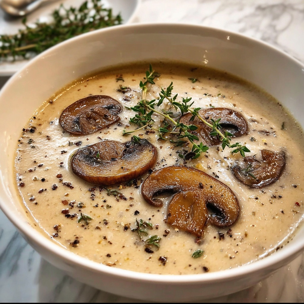 The Best Cream of Mushroom Soup Recipe - Recipe Image