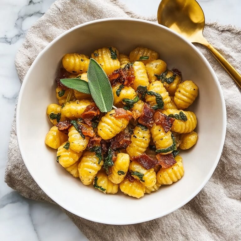 Gnocchi with Creamy Pumpkin Sauce and Crispy Sage Recipe