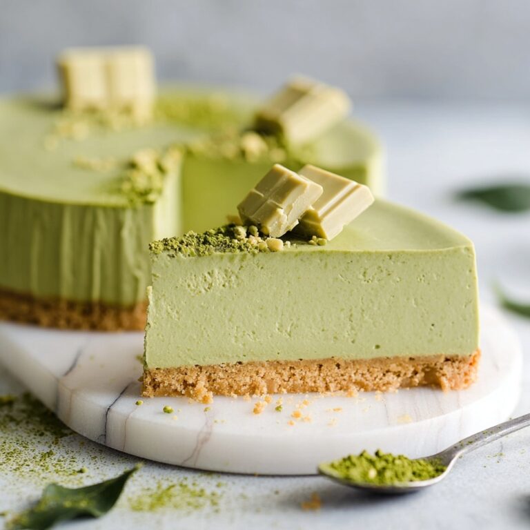 Matcha Cheesecake (No Bake, Vegan) Recipe